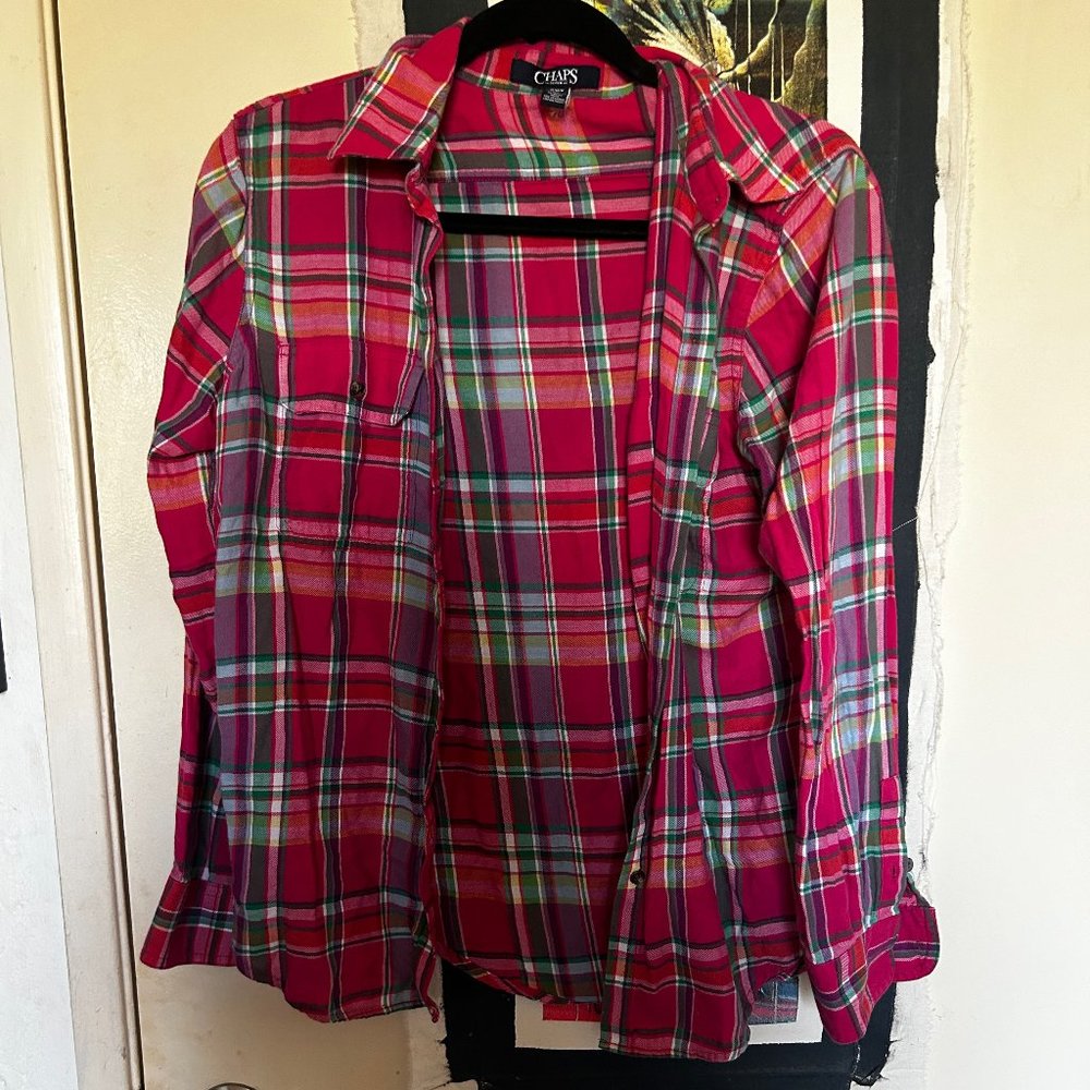 EUC Med Chaps Pink Flannel